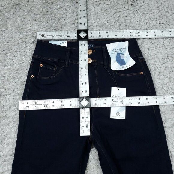 Curve Appeal Blue Curve Creator High Rise Skinny Jeans Stretch Size 4 27 - Picture 8 of 8